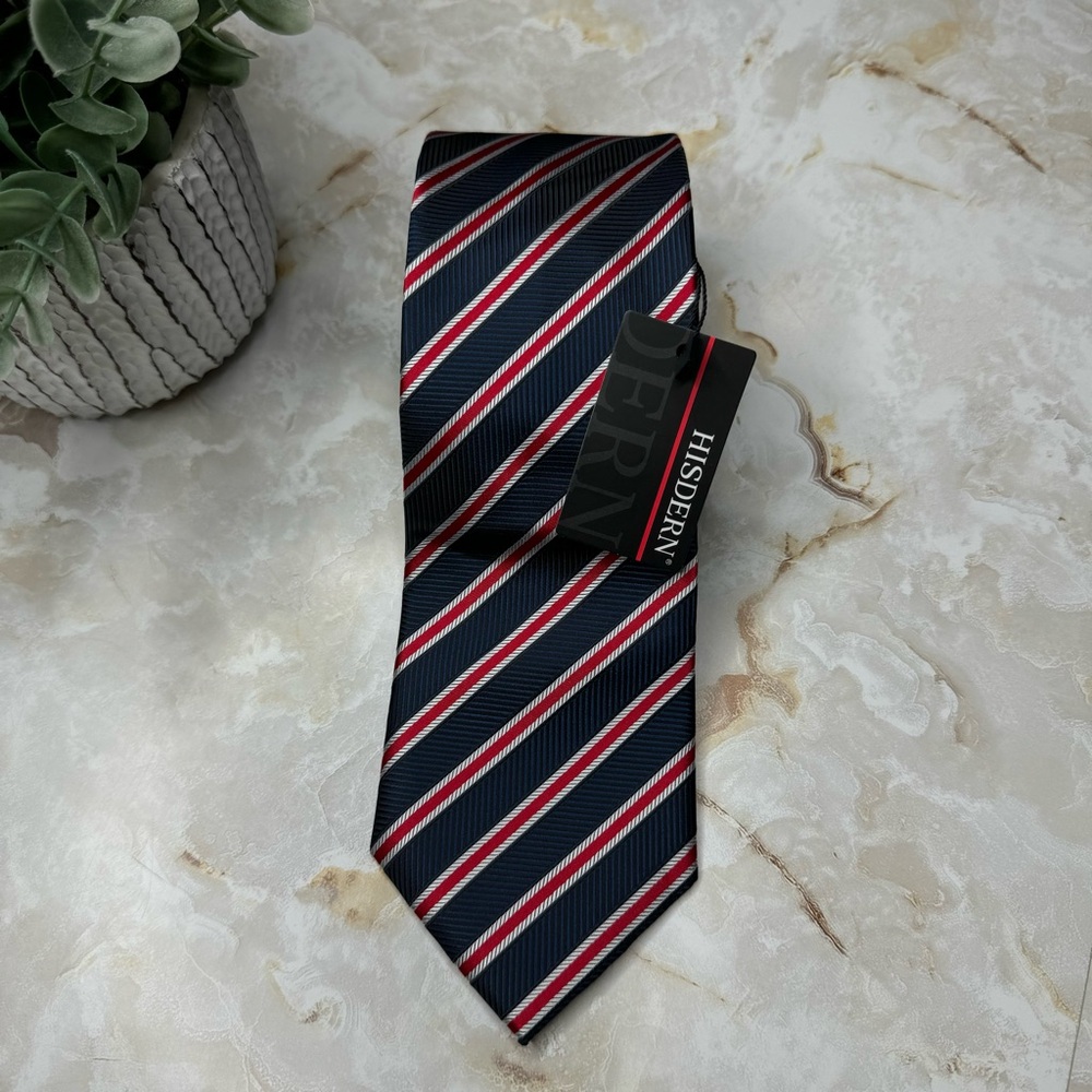NWT Hisdern Hand Made Men's Tie 3 1/4" - 57 1/2"